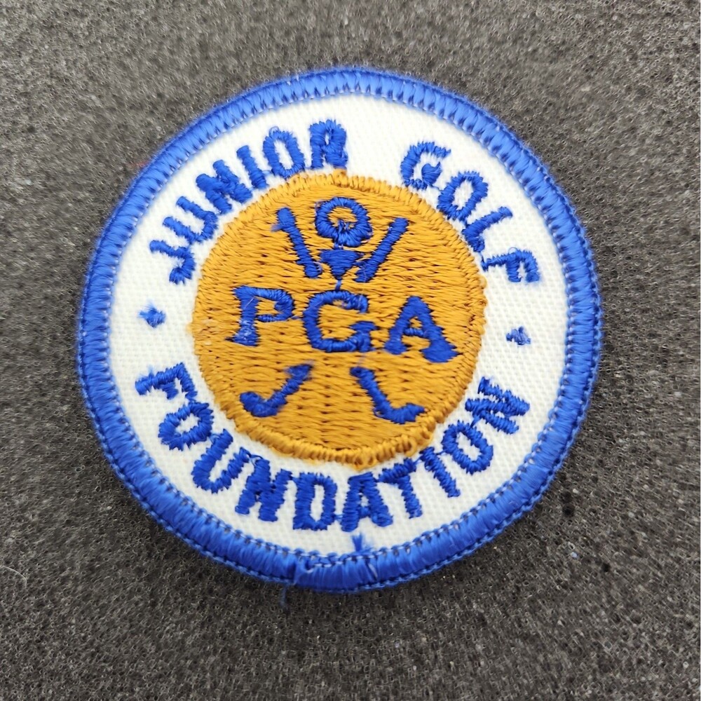 Patch PGA Junior Golf Foundation Embroidered Sew On Iron Vintage 1970's NOS 2"